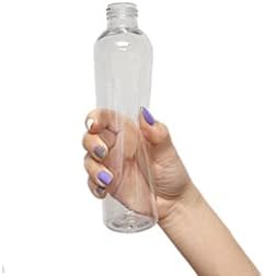 ljdeals 8 oz Clear Plastic Empty Bottles with Black Disc Top Caps, Refillable Containers for Shampoo, Lotions, Cream and More Pack of 6, BPA Free, Made in USA - Image 5
