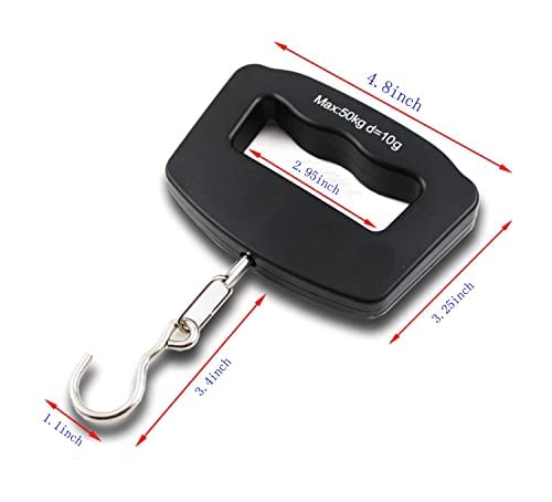 Luggage Scale, Large Handle, Electronic Luggage Scale, High Precision Carrying, 110lbs/50kg, Hook Rotates 360°, Travel Airport Checked Luggage Baggage, Avoid Extra Charges for Your Over Weight - Image 8