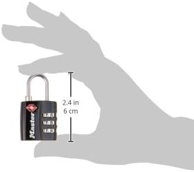 Master Lock 4680DBLK TSA-Approved Luggage Lock, 1-3/16-in. Wide, Black (Pack of 2) - Image 8