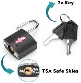 TSA Luggage Locks 8-Pack Black – Keyed Alike Safe Skies Approved for Travel | 8 Locks for Groups | Keyed Alike | 2 Keys/Lock | Safe Skies TSA Approved | 90-Day Warranty - Image 4