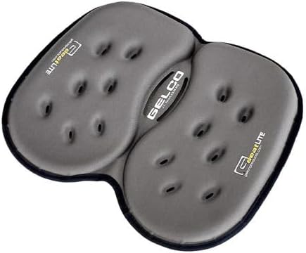 G Seat LITE Travel Gel Foam Cushion | Back Pain, Sciatica, Pressure Relief | Relieves Tailbone Discomfort, Promote Healthy Posture | Ergonomic Comfort | Car, Commute, Airplane and Travel - Gray by GSeat