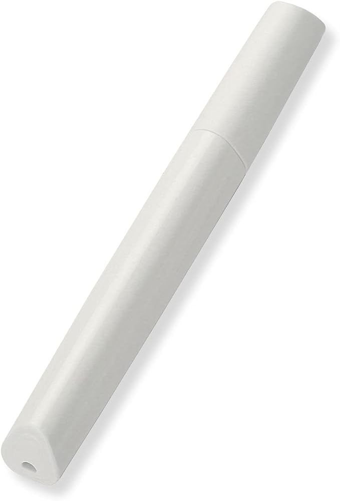 Portable Travel Toothbrush Case, Lipstick–like Plastic Toothbrush Holder Toothbrush Case Breathable Design with Air Hole More Hygienic Toothbrush Tube for Home Daily Travelling (White) by Hiyoo