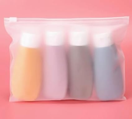 Travel Bottles for Toiletries, for Shampoo and Conditioner, Colorful 4 Pcs | Squeezable Silicone Containers, 3 oz Refillable Travel Size, for Shampoo and Conditioner, Colorful - Image 2