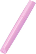 Plastic Travel Toothbrush Cover Portable Toothbrush Box, Breathable Design with Air Hole More Container Toothbrush Tube Container for Home Daily Travel Camping School Business Trip (Pink) by Hiyoo