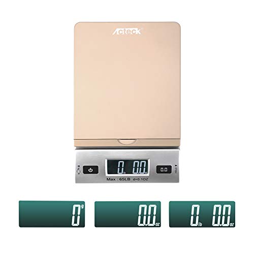 Acteck A-CK65GS High Accuracy 0.1OZ Digital Shipping Scale, Postal Scale and Mail Scale (65LB Gold) - Image 2