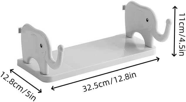 2 Pack Floating Shelves Wall Mounted No Drill Wall-Mounted Storage Rack,for Bedroom Bathroom Living Room Kitchen Wall Decor and Storage (Grey) - Image 3