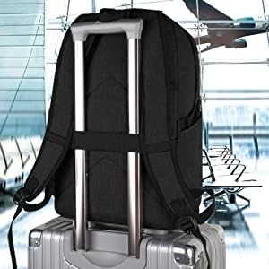 Mancro Laptop Backpack for Travel 17.3 Inch Anti-Theft Business Backpack | Large Travel Computer Bag Daypack Work Backpack with Lock and Laptop Compartment Fits 17.3 Inch Laptop for Men Women, Black - Image 6