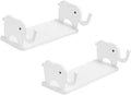 2 Pack Floating Shelves Wall Mounted No Drill Wall-Mounted Storage Rack,for Bedroom Bathroom Living Room Kitchen Wall Decor and Storage (White) by Unknown