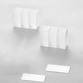 Wall Mounted Storage Box (2-Pack) – No-Drill Partition Organizer for Makeup Brushes, Lipsticks, Eyebrow Tools & Desktop Accessories – Adhesive Hanging Storage Holder by MIXNEX