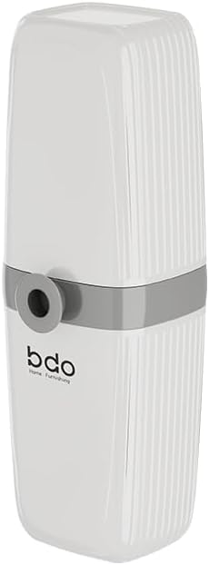 Topavatop Toothbrush Travel Case, 2 in 1 Toothbrush Holder and Rinse Cup, Large Capacity Toothbrush Cup with Cover, Portable Travel Toothbrush Holder for Traveling, Camping, Trip - 1Pcs - PureWhite by Topavatop