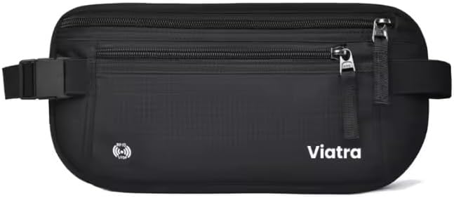 Money Belt for Travel with RFID Blocking, Hidden under Clothes for Passport, Cards, and Cash, Black - Image 2
