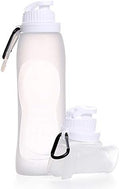 Omana 500ml Collapsible Water Bottle BPA Free Silicone Foldable Portable Leakproof Water Bottle for Outdoor Cycling School Travel Gym Hiking Sports (Clear) by Omana