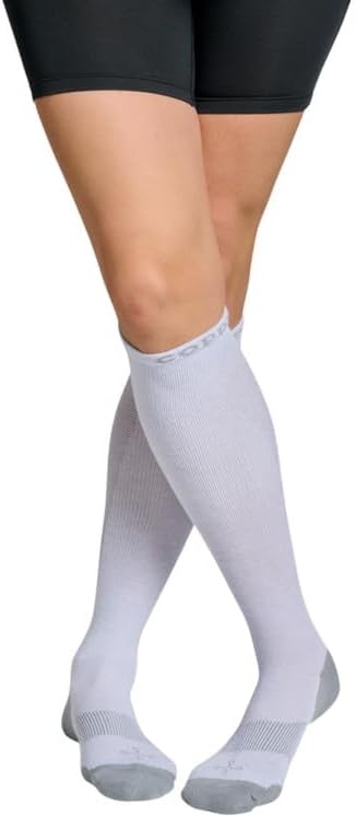 Travel Compression Socks Women's Over-the-Calf – Soothing Compression, Mesh Ventilation, Padding & Copper Znergy Anti-Odor by TommieCopper