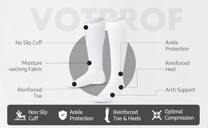 Compression Socks for Men and Women, 20-30 mmHG, Graduated Compression for Flight, Travel, Sports, Pregnancy, Running - Image 3