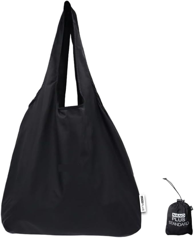 Compact Reusable Grocery Tote Bag – Lightweight, Foldable & Packable Shopping Bag for Travel by NANOPLUS