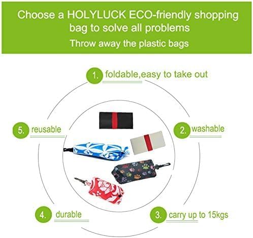 HOLYLUCK Reusable Grocery Bags,Heavy Duty Foldable Shopping Tote Bag (Standard, 3 Maze) - Image 5