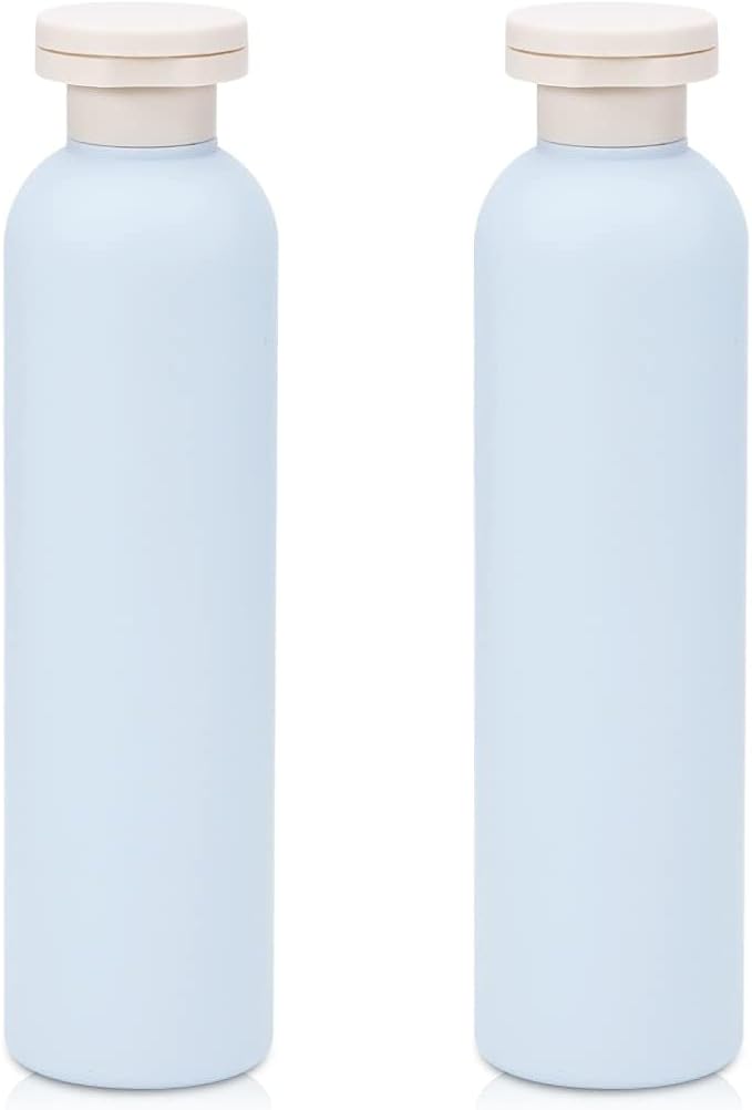 8.8 oz Travel Shampoo Bottles, Refillable Flip Cap Squeeze Bottles for Toiletries, Large Leakage-proof Travel Shampoo and Conditioner Bottles (Blue) by UMETASS