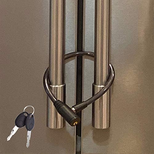 Child-Proof Refrigerator Lock for Kids & Adults - Lock for French Door Fridge and Cabinet (Regular, Black - 3 Pack Keyed Alike) - Image 2