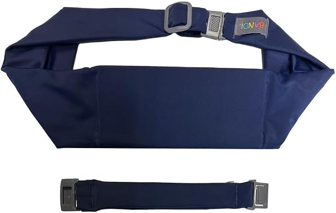 BANDI Plus Size Fanny Pack for Women - Travel-Ready Pocket Belt with Secure Hidden Money & Running Belt for Phone, Passport, Keys, & Medical Devices, Adjustable Fit, Comfortable (Navy Blue) by BANDI