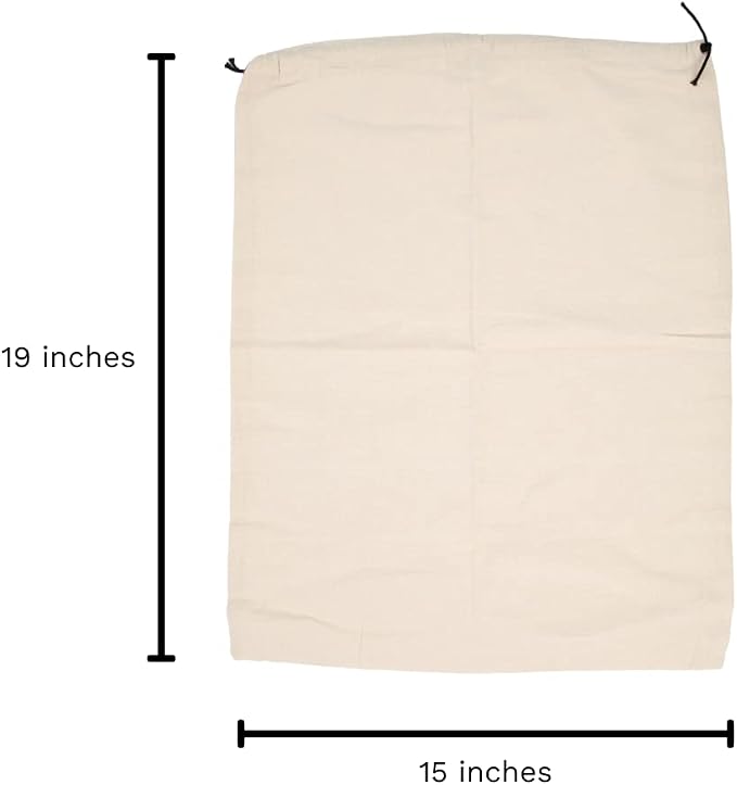 Shoe Bags for Travel Packing - Drawstring Sneaker Travel Bags - Cotton Cloth Shoe Dust Bags for Storage & Luggage - Washable Dust Cover Bags for Boots and Dress Shoes (3 Medium: 19"x15") - Image 8