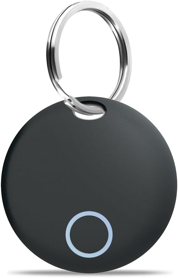 Key Finders, Luggage Tracker Tag Works with Find My (iOS only), Item Locator for Keys, Wallet, Suitcase,Bicycle and More, Replaceable Battery, IP67 Waterproof, Black, 1 PACK by YAOTE