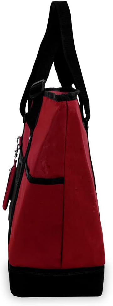 Everest Luggage Deluxe Shopping Tote, Burgundy/Black, Burgundy/Black, One Size - Image 3