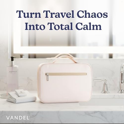 VANDEL Waterproof Hanging Toiletry Bag [TSA-Approved] Cosmet Travel Bag | Makeup Case Toiletries Organizer, Hanging Makeup Organizer Bag, Cosmetic Travel Bags for Women, Waterproof Zippers - Image 7