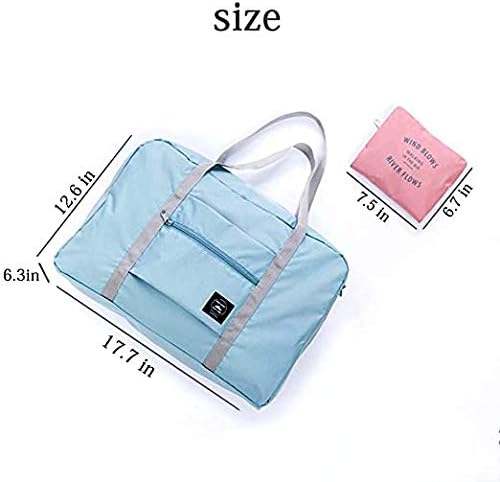 4PCS Foldable Travel Duffel Bag Tote Carry on Luggage Bag Spirit Airlines Personal item Sports Gym Bag Water Resistant Weekender Overnight Bags for Women and Men (Mix Colors) - Image 3