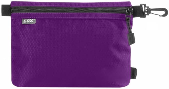 GOX Small Toiletry Bag for Men Bulk Cosmetic Bag Dopp Kit Carry On Zipper Pouch Organization Nylon Small Packing Sack Waterproof (Purple) by GOX