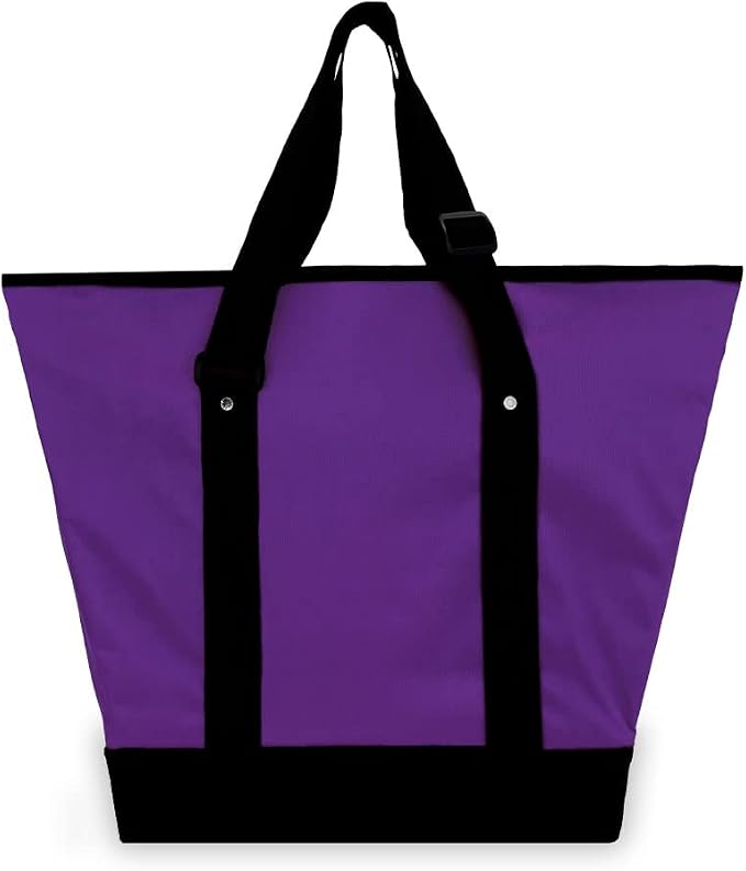 Everest Luggage Deluxe Shopping Tote, Dark Purple/Black, Dark Purple/Black, One Size - Image 3