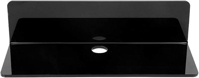 4 PCS Small Acrylic Floating Wall Shelves,9 Inch Adhesive Display Shelf for Nintendo Switch/Smart Speaker/Security Cameras/Action Figures,No Damage Expand Wall Space,Black - Image 6