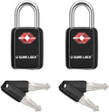 SURE LOCK Mini TSA Approved Keyed Luggage Lock – One Key Opens All, Fits Tight Zipper Gaps & Small Pull Holes, Compact Travel Lock for Suitcases, Backpacks & Handbags by Hopeyoucanstaysafe