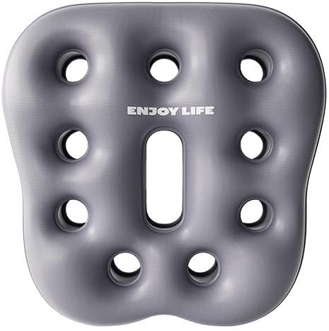 Bogey's Antidote Upgrade Airplane Seat Cushion - lightweightInflatable Travel Cushion for Long Flights, Non-Slip, Washable, with Storage Bag (Grey) by Unknown