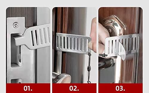 YnFag Portable Door Lock Home Security Door Locker Travel Lockdown Locks (Travel 2) - Image 3
