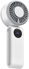 Portable Handheld Fan, 3 IN 1 Rechargeable Personal Fan with 5 Speed Wind, 4000mAh Battery, Digital Display, 90° Foldable Rapid Cooling Small Fan Desk Fan for Travel, Camping, Outdoor Sports by Unknown