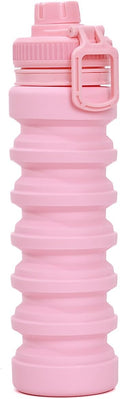 750ml Collapsible Silicone Travel Water Bottle – Foldable Portable Design, Food-Grade Material, Boiling Water Ready, Lightweight for Camping, Hiking and daily use (Pink) 3.03 X10.91 IN by Unknown