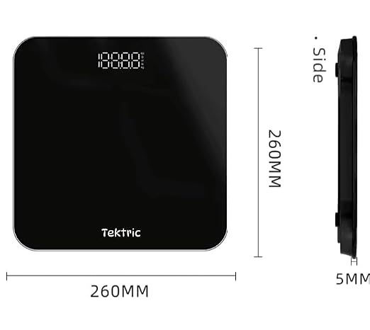 Digital Bathroom Scale for Body Weight - Highly Accurate Weight Scale for People with LED Display, Rechargeable Battery, 400 lb Capacity, Step-On Technology, KG/LB, C-Type Cable - Image 9