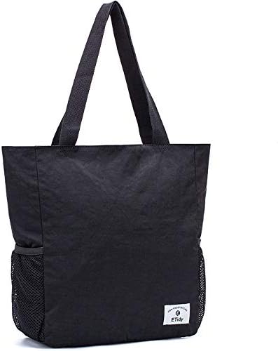 ETidy Large Capacity Foldable Tote Bag With Zipper | Water-resistant, Lightweight, Sandproof, Beach Bag, Gym Bag, Travel Shopping Bag - Image 6