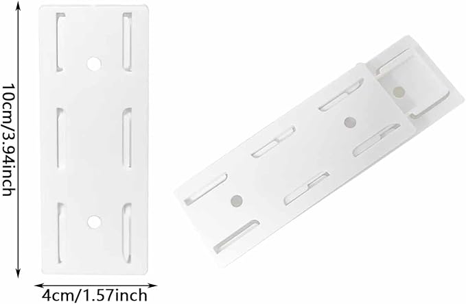 12 Pack Adhesive Punch Free Socket Holder, Self-Adhesive Desktop Socket Fixer, Power Strip Holder Fixator, Wall Mount Cable Management (White) - Image 2