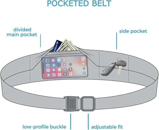 BANDI Running Belt for Women & Men – USA Made No-Bounce Adjustable Waist Pack & Secure Fanny Pack – Fits All Phones, Gels & Essentials – Zipper-Free, Medical Device Friendly - Image 4