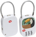 TSA Approved 3Digit Lock with Zinc Alloy Steel Cable,Ideal for Suitcases Luggage Briefcases Computer Bags Schoolbags Backpacks Toolkit Cabinets and Gym Customized Digital Pattern for Adults and Kids by Unknown