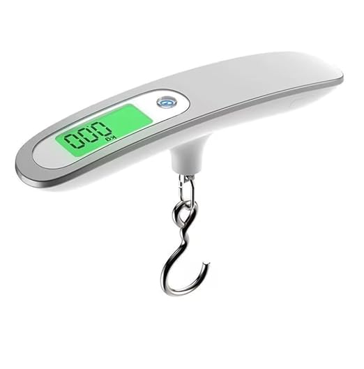 Luggage Scale, 50kg Hand Hanging Portable Travel Scale with Hook Electronic Baggage Weight Measuring Digital Weighing by TXY