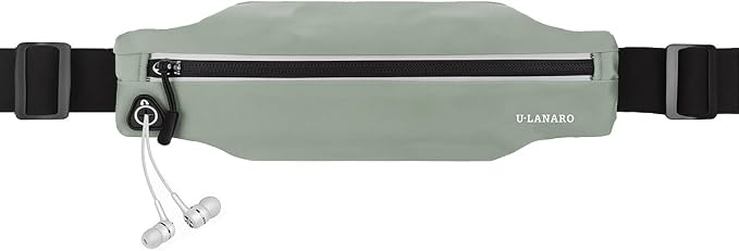 U·LANARO Slim Running Belt Fanny Pack Running Phone Holder Waist Band Pouch | Fits ALL Phones, Marathon Sport Workout Exercise Fitness, Money Belt, Expandable Pocket, Runners Gear Accessories, Men Women by U%C2%B7LANARO