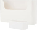 Adhesive Cabinet Door Organizer, Bathroom Wall Mount Storage Rack, Bedside Shelf Organizer Door Rack Shelves Holder for Sink Kitchen Bathroom RV Pantry Bedroom Closet Laundry Office (White-2 Pack) by Unknown