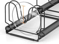 MUDEELA Expandable Pot Pan Lid Organizers inside Cabinet, 20 Divider-Black | Expandable 11.8–22.9", 20 Adjustable Divider, Tool-Free Assembly, Non-Slip, Scratch-Proof, For Pan Lid Cutting Board Bakeware by MUDEELA