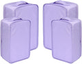 Travel Shoe Bags, Foldable Waterproof Shoe Pouches Organizer-Double Layer (2+2 Purple Shoebags) by JJ+POWER