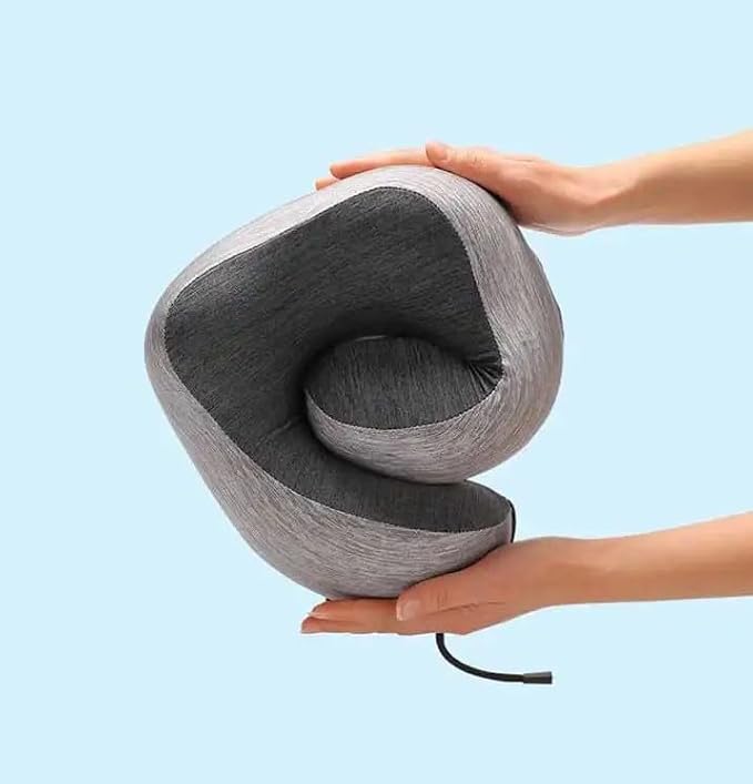 High Fill Memory Foam Travel Neck Pillow - Ergonomic Support for Plane, Car, Home Travel Accessory, Washable Cover - Neck Pillow for Effortless Travel - Image 8