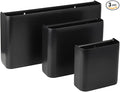 Picowe 3 PCS Magnetic Laundry Storage, Magnetic Storage Box for Laundry Room, Kitchen, Bathroom, Office, Space-Saving Trash Container Hanging on Dryer, Washer or Wall Mount Trash Bin (Black) by Picowe