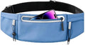 Running Belt Fanny Pack:3 Pocket Waist Bag for Men Women Workout Exercise Fitness Phone Holder Fits All Phones - Runner Marathon Jogging Race Belt with Bib Clip (Blue) by Unknown