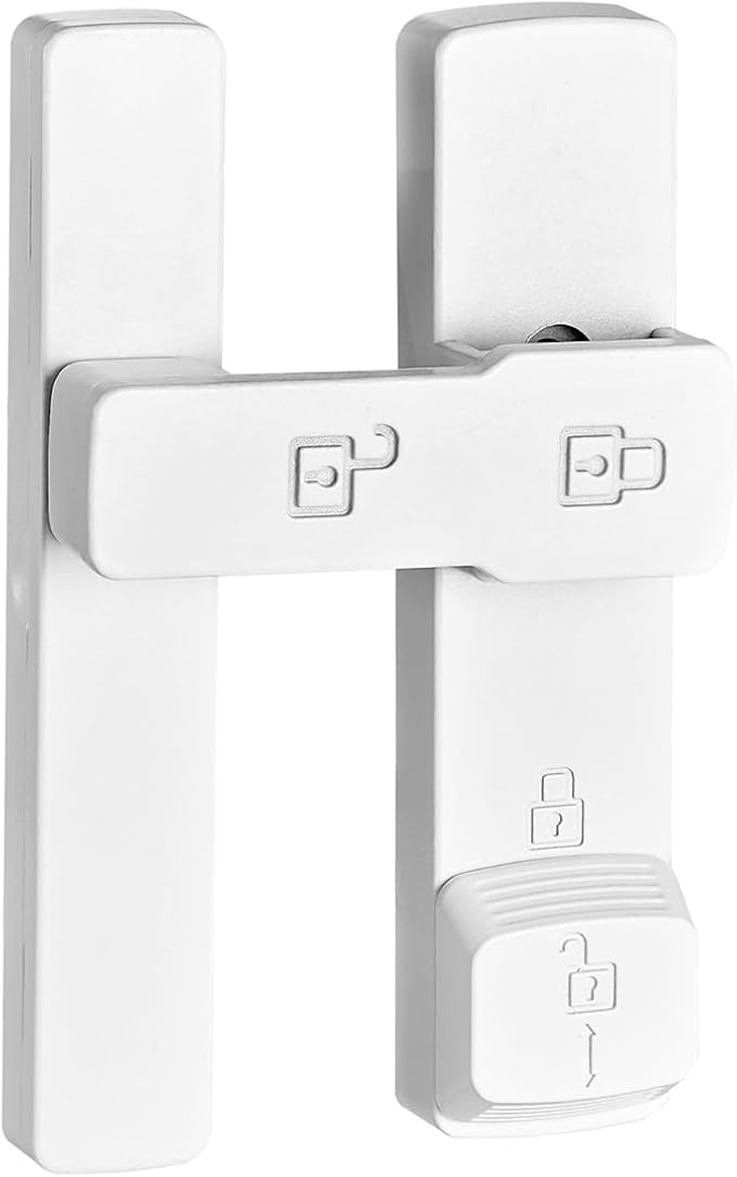 White 180 Degree Barn Door Lock,Flip Gate Latches Hardware | Zinc Alloy Door Lock,Sliding Door Latches,for bedroom,drawer,pet enclosures,cabinet,garage,window - Image 9